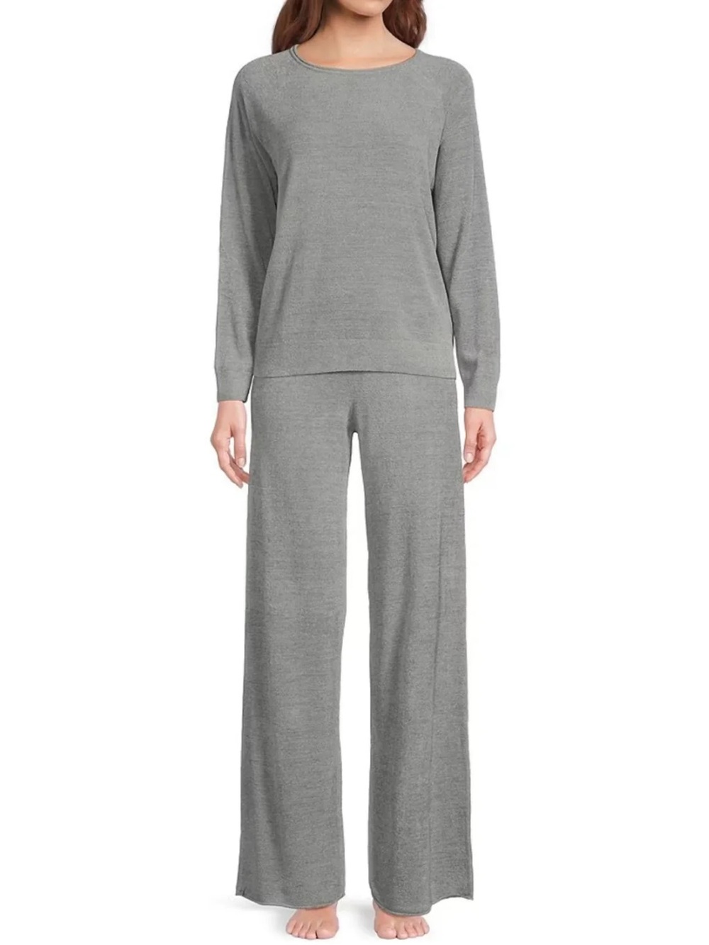 Barefoot Dreams cozychic ultra lite jersey pullover wide leg lounge pant set